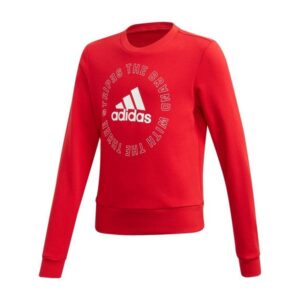 Camisola sem Capuz Menina Adidas G Bold Crew Vermelho