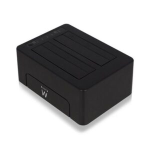 Dock Station Dual Ewent EW7014 Dual 2.5"-3.5" USB 3.1 ABS Preto