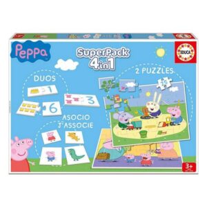 Jogo Educativo Peppa Pig SuperPack 4 in 1 Educa