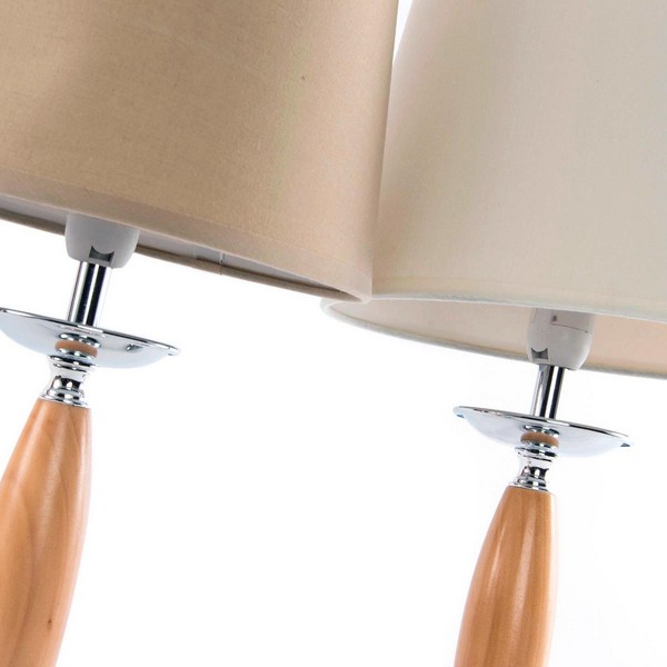 Lâmpada de Mesa Dekodonia Poliéster Madeira Metal Chic (2 pcs) - Image 3