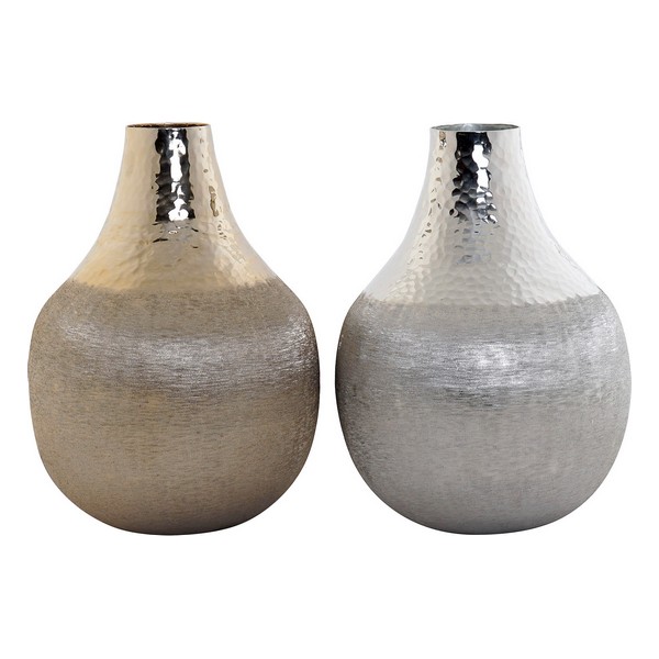 Vaso Dekodonia Marshal Alumínio Moderno (2 pcs) (26 x 26 x 36 cm)