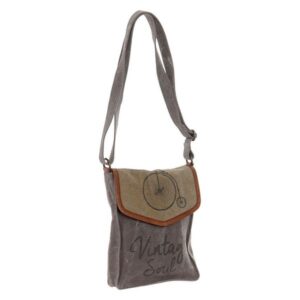 Mala a Tiracolo Dekodonia Cinzento Couro