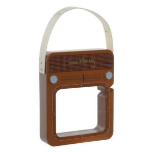 mealheiro Dekodonia Save Money Rádio Acrílico Madeira (16 x 4 x 30 cm)