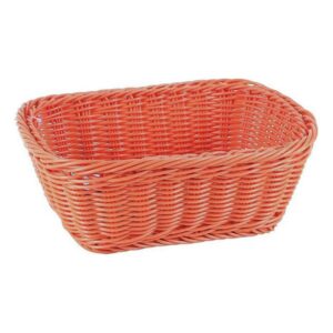 Cesta Multiusos Retangular Plástico Laranja (23 x 18 x 8 cm)