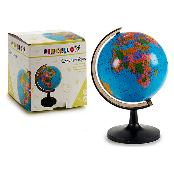 Globo Terrestre Preto (19 x 28 x 20 cm)