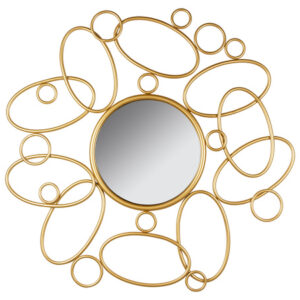 Espelho Dourado (80 cm) Ferro pintado