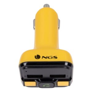 Reprodutor MP3 e Transmissor FM Bluetooth para Auto NGS Spark BT Curry 2.4A Amarelo