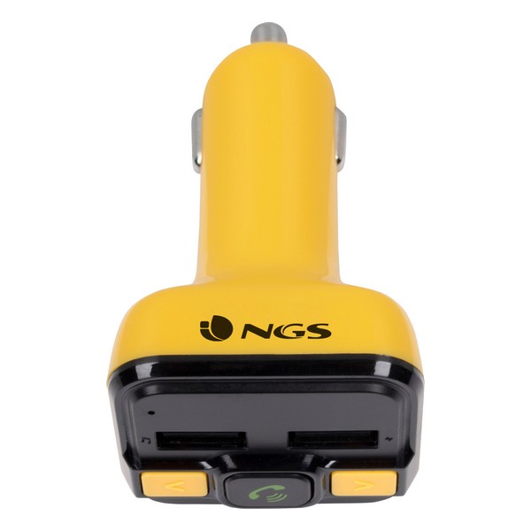 Reprodutor MP3 e Transmissor FM Bluetooth para Auto NGS Spark BT Curry 2.4A Amarelo