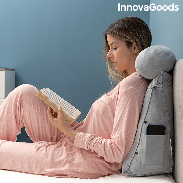 Almofada de Leitura Triangular com Suporte para a Cabeça Multiposições e Bolso Lateral Wedlow InnovaGoods