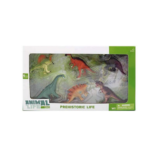 Conjunto Dinossauros Prehistoric Life (6 pcs)
