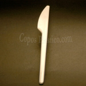 Faca Plastico 162mm Descartável Branco Embalagens de 250 unidades