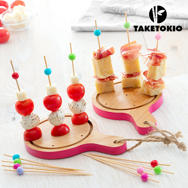 Conjunto de Bambu para Tapas Mini Tábuas TakeTokio (16 Peças)