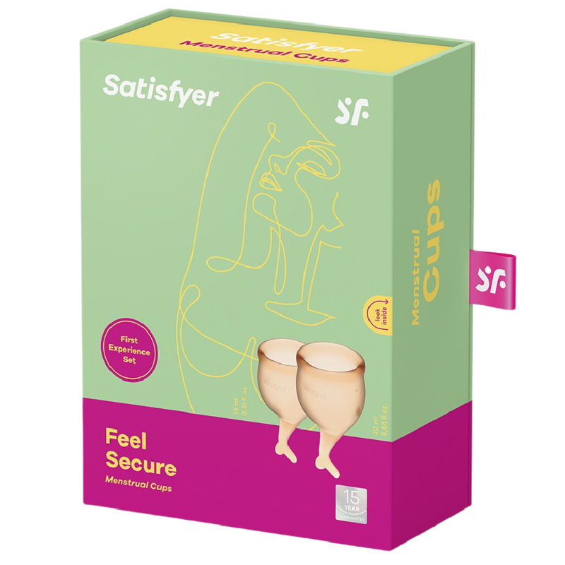 SATISFYER FEEL SECURE KIT COPA MENSTRUAL NARANJA 15+20 ML - Image 2