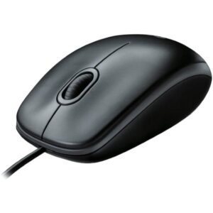 Rato com cabo e Sensor ótico Logitech B100 Preto (Refurbished A)