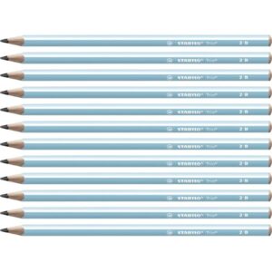 Lápis Stabilo Trio 2B Grafite Azul (12 pcs) (Refurbished A+)