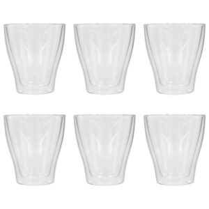 COPOS PARA LATTE MACCHIATO DE PAREDE DUPLA 6 PCS 280 ML