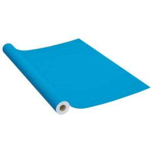 AUTOCOLANTE PARA MÓVEIS 500×90 CM PVC AZUL-CIANO