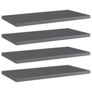 VIDAXL PRATELEIRAS PARA ESTANTE 4 PCS 40X20X1,5CM CONTRAPLACADO CINZA